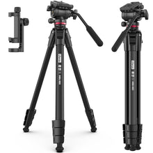 Load image into Gallery viewer, Ulanzi MT-56 OMBRA VIDEO Travel Tripod With Fluid Drag Pan Ball Head Metal Outdoor Smartphone DSLR Camera Tripod Monopod
