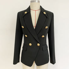 Load image into Gallery viewer, HIGH QUALITY Newest 2020 Designer Blazer Women&#39;s Collar Buttons Double Breasted Metal Buttons Blazer Outer Wear
