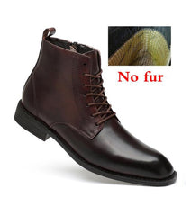 Load image into Gallery viewer, Autumn And Winter Shoes Top Quality Men Boots Natural Leather Waterproof Bussiness Snow Boots Lace-Up Rubber Shoes Dropshipping
