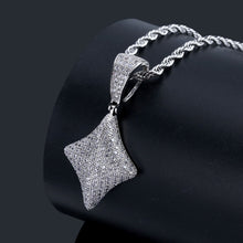 Load image into Gallery viewer, AAA CZ Stone Lucky Poker Pendants Heart Necklace for Men. Hip Hop Bling Jewelry. Gold
