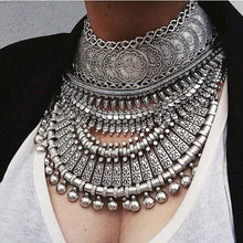 Load image into Gallery viewer, Ztech Collar Coin Necklace &amp; Pendant Vintage Crystal Maxi Choker Statement Collier female Boho Big Fashion Women Jewellery Gifts
