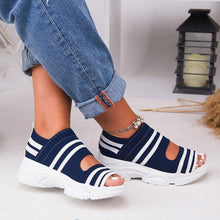 Load image into Gallery viewer, Casual Shoes for Women Summer Sneakers Slip On Women&#39;s Sandals 2020 Stretch Fabric Female Shoe Peep Toe Platform Ladies Footwear
