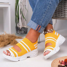 Load image into Gallery viewer, Casual Shoes for Women Summer Sneakers Slip On Women&#39;s Sandals 2020 Stretch Fabric Female Shoe Peep Toe Platform Ladies Footwear
