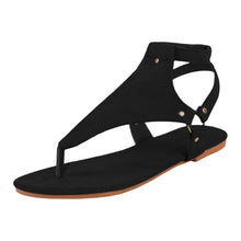 Load image into Gallery viewer, Gladiator Women&#39;s Flat Clip Toe Cross Strap Sandals.
